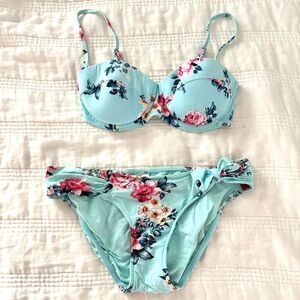 Seafolly Australia blue floral bikini set